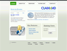 Tablet Screenshot of claimmd.com